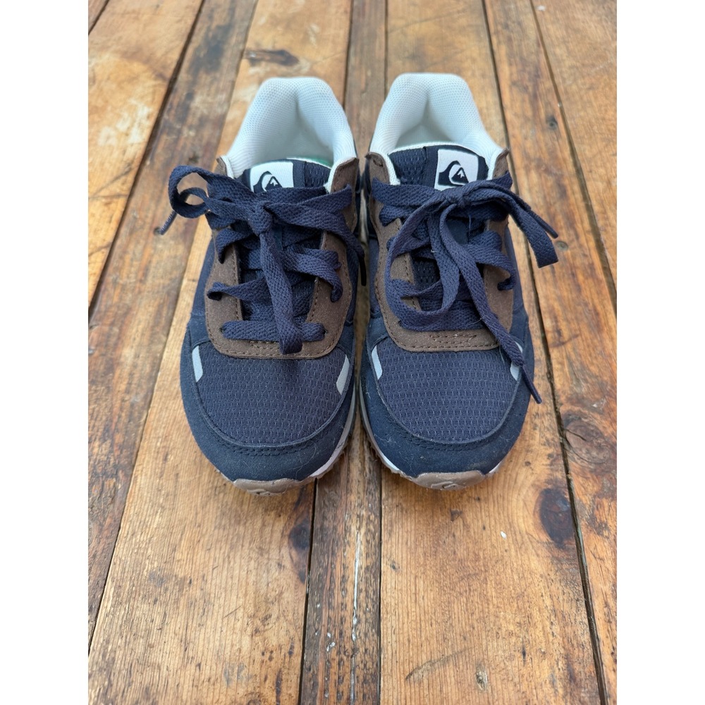 Quiksilver Kids Size 13 Beaumont Sneakers Skate Surf Y2K Navy Brown